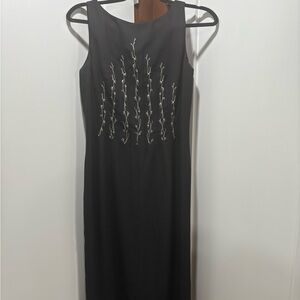 Black Sequin Embellished Maxi Dress